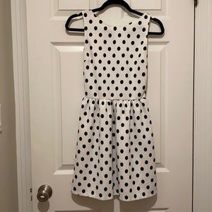 Aqua polka dot dress
